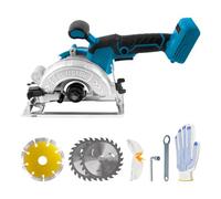 Scie circulaire sans fil pour Makita 18V 20V, scies circulaires électriques sans balais de 1000W 6200 tr/min avec 3 lames de scie de 125 mm, biseau 0-45°, profondeur de 32 mm pour bois, métal