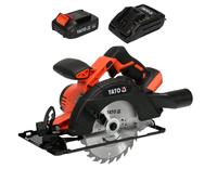 YATO Scie circulaire avec batterie Li-Ion 2,0Ah 165 mm 18V