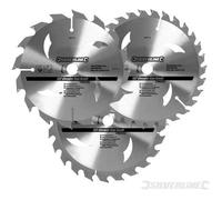 Silverline 704410 Lames de scie circulaire 135 x 10/12,7 mm TCT 16T, 24T et 30T