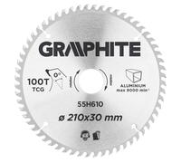 Scie circulaire, Widia, 210 x 30 mm, 100 dents, pour aluminium