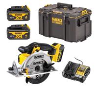 DeWalt Scie Circulaire XR 18V 4 Ah - DCS391M2-QW - Scie Circulaire sans Fil avec Coffret, 2 Batteries et Chargeur - 3700 trs/min - Lame Carbure 24 Dents 165 mm - Profondeur Coupe Max à 90° 55 mm Noir/Jaune 45 cm