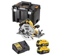 DeWALT DCS572P2 Scie Circulaire 184mm XR 18V (2x5,0Ah) Tstak
