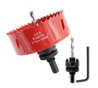 Scie cloche 100mm, LAIWEI A2 mèche cloche à arbre pour usage intensif, foret 4341,outil de perçage pour percer des trous dans différents types de bois, aluminium, PVC, etc.