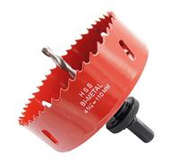 Scie cloche 110mm, LAIWEI A2 mèche cloche à arbre pour usage intensif, foret 4341,outil de perçage pour percer des trous dans différents types de bois, aluminium, PVC, etc.