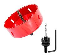 Scie cloche 115mm, LAIWEI A2 mèche cloche à arbre pour usage intensif, foret 4341,outil de perçage pour percer des trous dans différents types de bois, aluminium, PVC, etc.