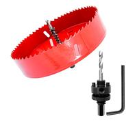 Scie cloche 130mm, LAIWEI A2 mèche cloche à arbre pour usage intensif, foret 4341,outil de perçage pour percer des trous dans différents types de bois, aluminium, PVC, etc.