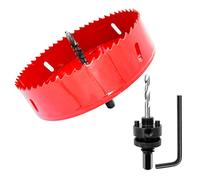 Scie cloche 145mm, LAIWEI A2 mèche cloche à arbre pour usage intensif, foret 4341,outil de perçage pour percer des trous dans différents types de bois, aluminium, PVC, etc.