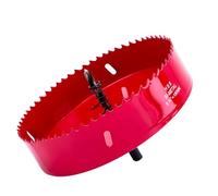 Scie cloche - 150 mm - Avec tige hexagonale et foret - Pour bois, placoplâtre, cloison sèche, plastique, scies cloche universelles HSS M42 bi-métal (150 mm)