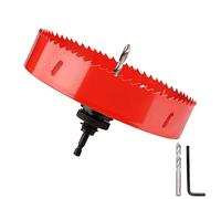 Scie cloche 170 mm, M42 HSS pour bois, aluminium, tôle de fer, tube en plastique, profondeur de coupe 44 mm (rouge)
