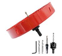 Scie cloche 290mm, LAIWEI A2 mèche cloche à arbre pour usage intensif, foret 4341,outil de perçage pour percer des trous dans différents types de bois, aluminium, PVC, etc.