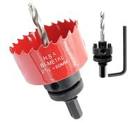 Scie cloche 60mm, LAIWEI A2 mèche cloche à arbre pour usage intensif, foret 4341,outil de perçage pour percer des trous dans différents types de bois, aluminium, PVC, etc.