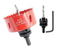 Scie cloche 80mm, LAIWEI A2 mèche cloche à arbre pour usage intensif, foret 4341,outil de perçage pour percer des trous dans différents types de bois, aluminium, PVC, etc.