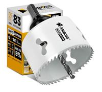 Scie cloche 83 mm - Enclume bi-métal (avec douille standard à 6 pans), idéale pour boîte murale creuse, spot LED, prise en plaques de plâtre/bois