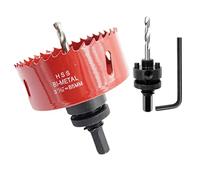 Scie cloche 85mm, LAIWEI A2 mèche cloche à arbre pour usage intensif, foret 4341,outil de perçage pour percer des trous dans différents types de bois, aluminium, PVC, etc.