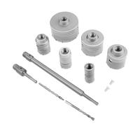 Scie Cloche à Béton Professionnelle, Kit de Trépan à Béton 6 Pièces Couronne Diamant 35/40/50/65/82/110mm pour Perçage Béton, Pierre, Maçonnerie