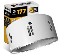 Scie cloche à enclume bi-métal HSS M42, 177 mm, pour acier, panneaux de particules, bois dur, plaque de plâtre, etc. - Profondeur de coupe : 48 mm - Sans support