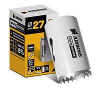 Scie cloche à enclume bi-métal HSS M42, de 27 mm, pour acier, panneaux de particules, bois dur, plaque de plâtre, etc. - Profondeur de coupe : 48 mm - Sans support