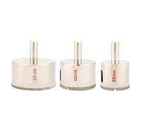 Scie Cloche,Akozon 3 pièces 35 mm 45 mm 55 mm Carbure de Silicium Scie à Cloche Trépan à Sec pour porcelaine, marbre, verre, granit et carrelage