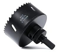 Scie Cloche Bi-Métal 102 mm, M42 HSS Bimétallique Scie Trèpan avec Foret de Centrage pour Robuste Perceuse à Percer pour Fer, Aluminium, Bois, Cloison Sèche, Tuyau, Panneau de Fibres de Bois/Noir