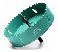 Scie Cloche Bi-métal 130 mm, M42 HSS Bimétallique Scie Trèpan avec Foret de Centrage pour Robuste Perceuse à Percer pour Fer, Aluminium, Bois, Cloison Sèche, Tuyau, Panneau de Fibres de Bois/Vert
