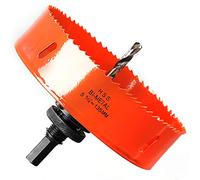 Scie Cloche Bi-métal 135 mm, M42 HSS Bimétallique Scie Trèpan avec Foret de Centrage pour Robuste Perceuse à Percer pour Fer, Aluminium, Bois, Cloison Sèche, Tuyau, Panneau de Fibres de Bois/Orange