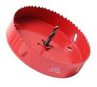Scie Cloche Bi-métal 155 mm, M42 HSS Bimétallique Scie Trèpan avec Foret de Centrage pour Robuste Perceuse à Percer pour Fer, Aluminium, Bois, Cloison Sèche, Tuyau, Panneau de Fibres de Bois/Rouge