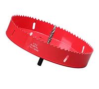 Scie Cloche Bi-métal 195 mm, M42 HSS Bimétallique Scie Trèpan avec Foret de Centrage pour Robuste Perceuse à Percer pour Fer, Aluminium, Bois, Cloison Sèche, Tuyau, Panneau de Fibres de Bois/Rouge