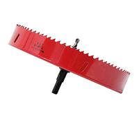 Scie Cloche Bi-métal 200 mm, M42 HSS Bimétallique Scie Trèpan avec Foret de Centrage pour Robuste Perceuse à Percer pour Fer, Aluminium, Bois, Cloison Sèche, Tuyau, Panneau de Fibres de Bois/Rouge