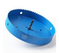 Scie Cloche Bi-métal 200 mm, M42 HSS Bimétallique Scie Trèpan avec Foret de Centrage pour Robuste Perceuse à Percer pour Fer, Aluminium, Bois, Cloison Sèche, Tuyau, Panneau de Fibres de Bois/Bleu