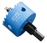 Scie Cloche Bi-métal 60 mm, M42 HSS Bimétallique Scie Trèpan avec Foret de Centrage pour Robuste Perceuse à Percer pour Fer, Aluminium, Bois, Cloison Sèche, Tuyau, Panneau de Fibres de Bois/Bleu