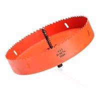 Scie cloche bimétallique de 200 mm pour bois et métal, couronne ronde bimétallique avec profondeur de coupe de 35 mm pour acier, fonte, aluminium, cloison sèche