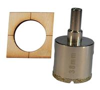 Scie cloche de 3,8 cm pour carrelage pour robinet, guide de trou pour évier maintient la scie cloche en place lors du perçage, scie cloche multiusage de haute qualité pour porcelaine, granit,