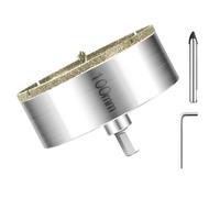 Scie Cloche Diamantée 100 mm Avec Foret Guidage de Centrage Ouvre Trou en Verre Foret Diamant Trepans pour Carrelage Trépan Diamant pour Carrelage, Porcelaine, Verre, granit, Marbre et Céramique