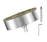 Scie Cloche Diamantée 125 mm Avec Foret Guidage de Centrage Ouvre Trou en Verre Foret Diamant Trepans pour Carrelage Trépan Diamant pour Carrelage, Porcelaine, Verre, granit, Marbre et Céramique