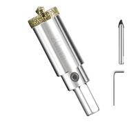Scie Cloche Diamantée 20 mm Avec Foret Guidage de Centrage Ouvre Trou en Verre Foret Diamant Trepans pour Carrelage Trépan Diamant pour Carrelage, Porcelaine, Verre, granit, Marbre et Céramique