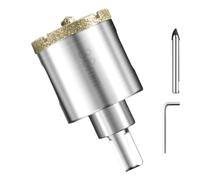 Scie Cloche Diamantée 38 mm Avec Foret Guidage de Centrage Ouvre Trou en Verre Foret Diamant Trepans pour Carrelage Trépan Diamant pour Carrelage, Porcelaine, Verre, granit, Marbre et Céramique