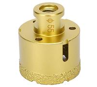 Scie cloche diamantée 55mm, foret de brasage, ouvre-mèche, perçage du marbre, outils de béton M14 doré