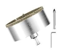 Scie Cloche Diamantée 90 mm Avec Foret Guidage de Centrage Ouvre Trou en Verre Foret Diamant Trepans pour Carrelage Trépan Diamant pour Carrelage, Porcelaine, Verre, granit, Marbre et Céramique
