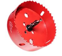 Scie cloche GARHWAL HSS M42 Bi-Métal 100 mm - Avec Adaptateur et Foret de centrage - Idéale pour bois, plastique, cloisons sèches, contreplaqué et métaux - Profondeur de coupe jusqu'à 32 mm