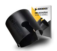 Scie cloche HM de 83 mm pour bois, carrelage, fibres-ciment, plâtre, béton cellulaire, plastiques - Foret perforé/scie circulaire cloche/fraise perforée - Profondeur de coupe : 58 mm - Filetage M16 -