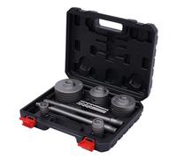 Scie cloche | Kit de scies cloches | Couronne de forage 68 mm | 5 tailles (30-100 mm) | Tige SDS-Plus/Max | Pour béton et brique | Avec mallette à outils