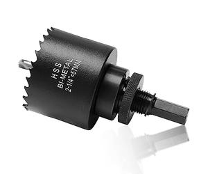 Scie-cloche M42 pour métal et bois, 6,35 cm - Coupe-trou bimétallique avec profondeur de coupe de 3,8 cm pour contreplaqué, fibre de verre, acrylique, cloison sèche et tôle d'acier