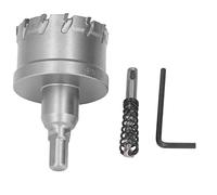 Scie-cloche Ouvre-foret Carbure TCT Cutter Outil de coupe de perçage pour métal et bois Qualité professionnelle Construction durable Profondeur de carottage de 25 mm Conception (50mm)