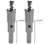 Scie-cloche professionnelle en alliage dur, 2 ensembles de forets TCT haute vitesse, outil de coupe de métal pour plaque d'acier, fer, acier inoxydable, ouverture en aluminium, (φ22mm)