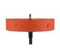 Scie cloche, Scie cloche bimétallique HSS, découpe de trous circulaires adaptés aux planches bois, tôles souples et cloisons sèches, diamètre 150-170 mm(Diameter 165mm)