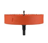 Scie cloche, Scie cloche bimétallique HSS, découpe de trous circulaires adaptés aux planches bois, tôles souples et cloisons sèches, diamètre 150-170 mm(Diameter 155mm)