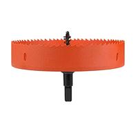 Scie cloche, Scie cloche bimétallique HSS, découpe de trous circulaires adaptés aux planches bois, tôles souples et cloisons sèches, diamètre 150-170 mm(Diameter 160mm)