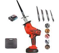Scie de boucher électrique sans fil - Scie à os 450 W avec batterie 21 V, lames remplaçables pour boucherie, coupe de viande et cuisine professionnelle