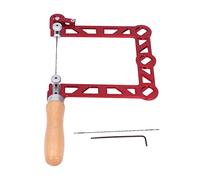 Scie de frette en menuisier de menuiserie Munefe, U Face à la poignée en bois scie à caping, à la carnet de carré épais avec tension de levier pour la transformation du bijoutier (5 pouces)