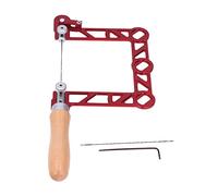 Scie de frette en menuisier de menuiserie Munefe, U Face à la poignée en bois scie à caping, à la carnet de carré épais avec tension de levier pour la transformation du bijoutier (4 pouces)